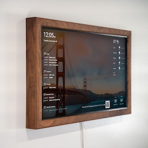 Smart Mirror Clock with Weather and Calendar Display